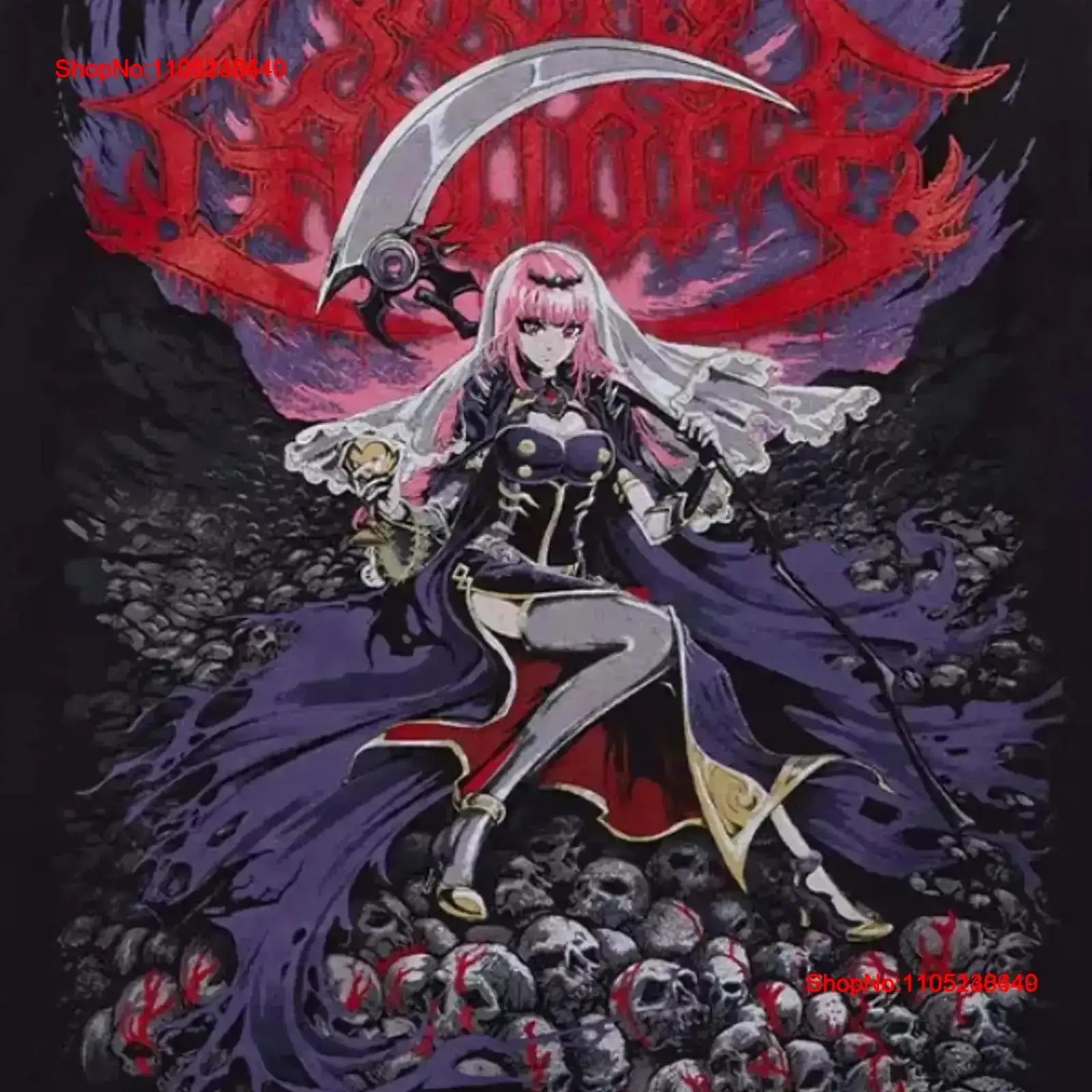 Men'S Fashion X - Koszulka Ghost X Mori Calliope Metalcropolis