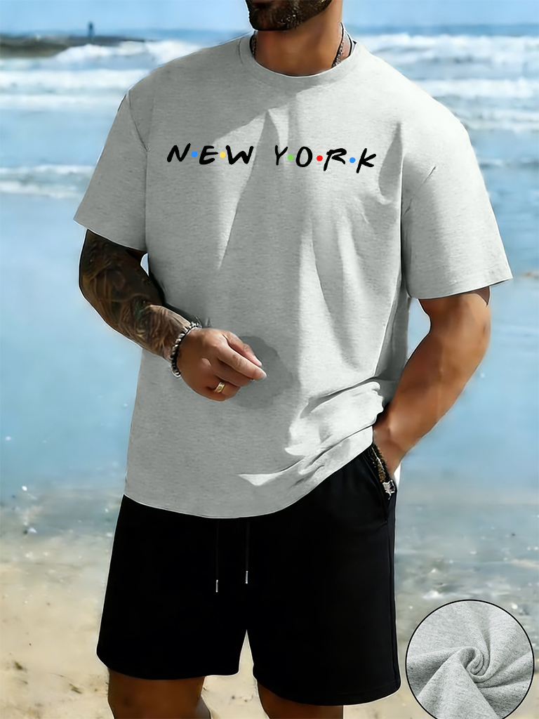 Men'S Fashion New York - Nowy Jork List Kreatywne Nadruki Męski