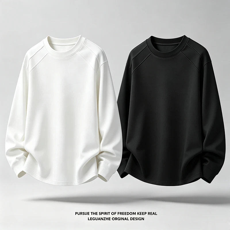 Men'S Fashion T Shirts - Męska koszulka z długim rękawem, wycięciem