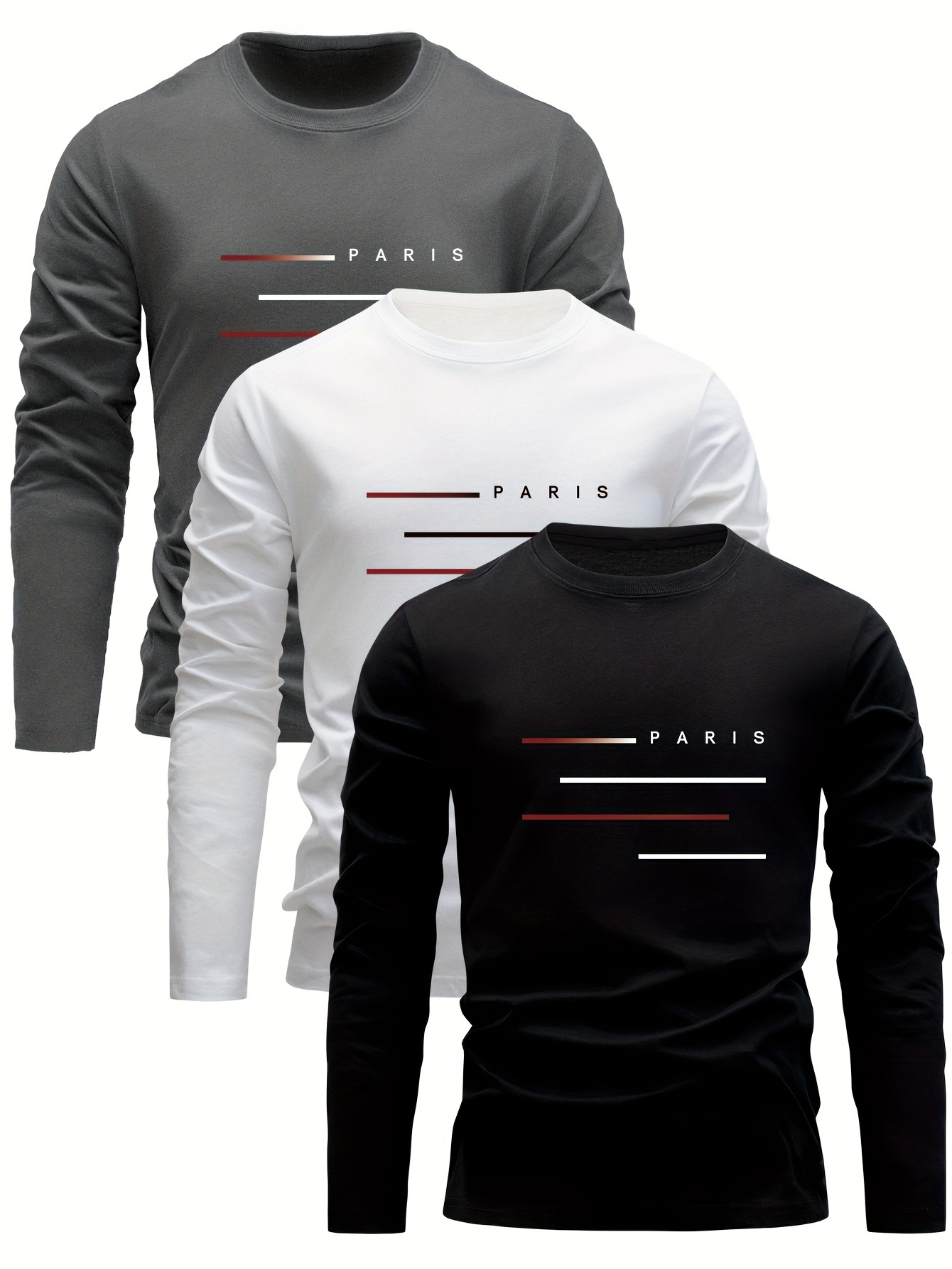 Men'S Fashion T Shirts - Męska koszulka z długim rękawem, wykonana