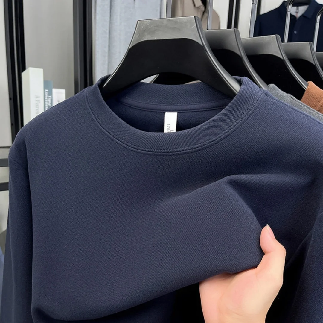 Mens Fashion Clothes - Miękka, bawełniana koszulka męska z długim