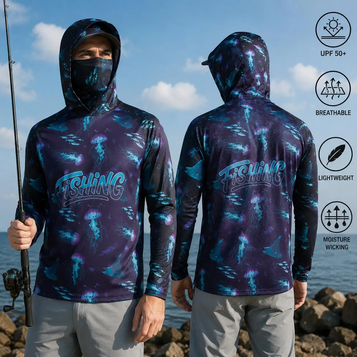 Koszula do wędkowania z kaptur – Mens Fashion Summer recenzja i cena