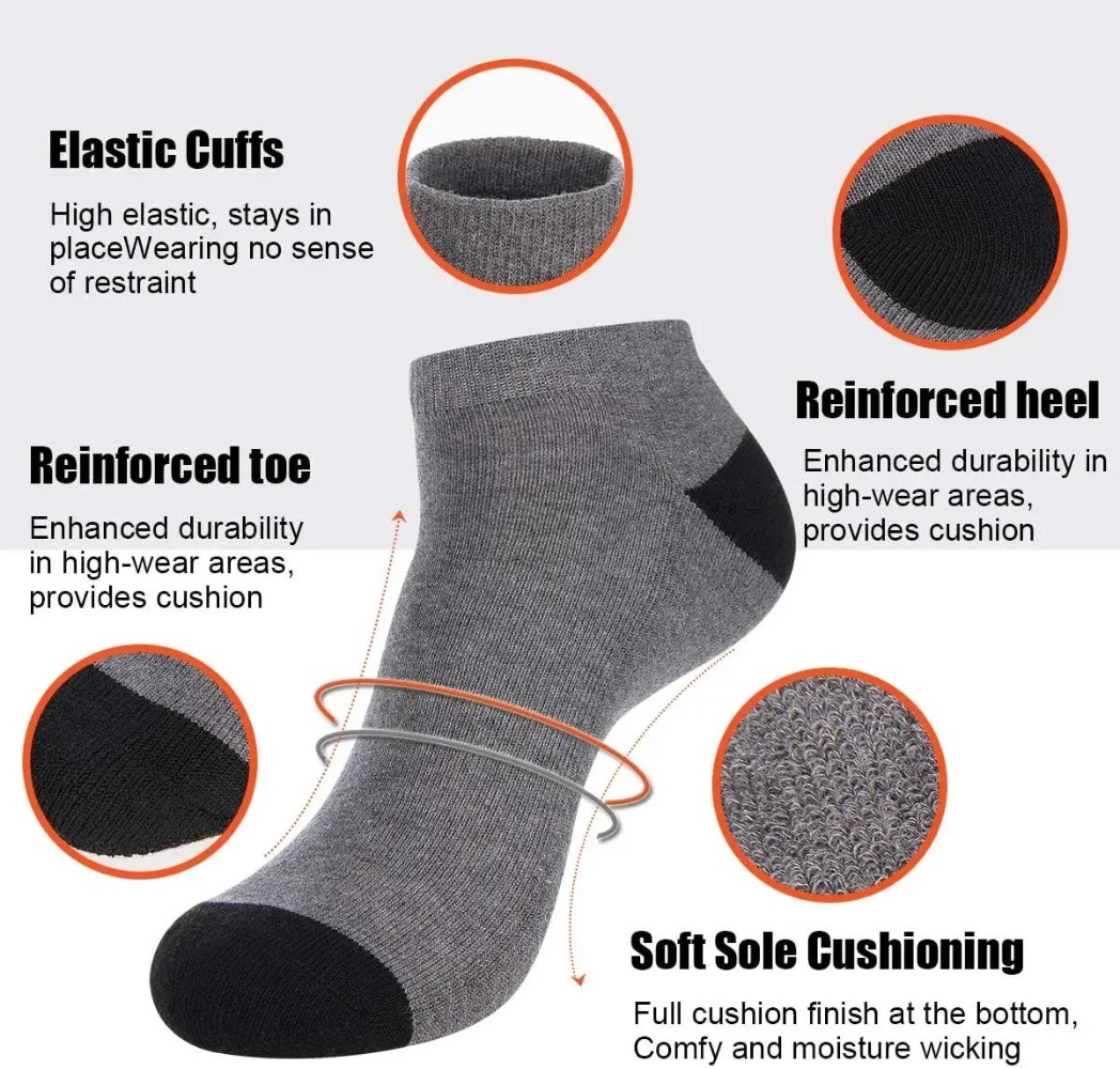 1-10 Par Oddychających Męskich – Socks Ankle Men recenzja i cena