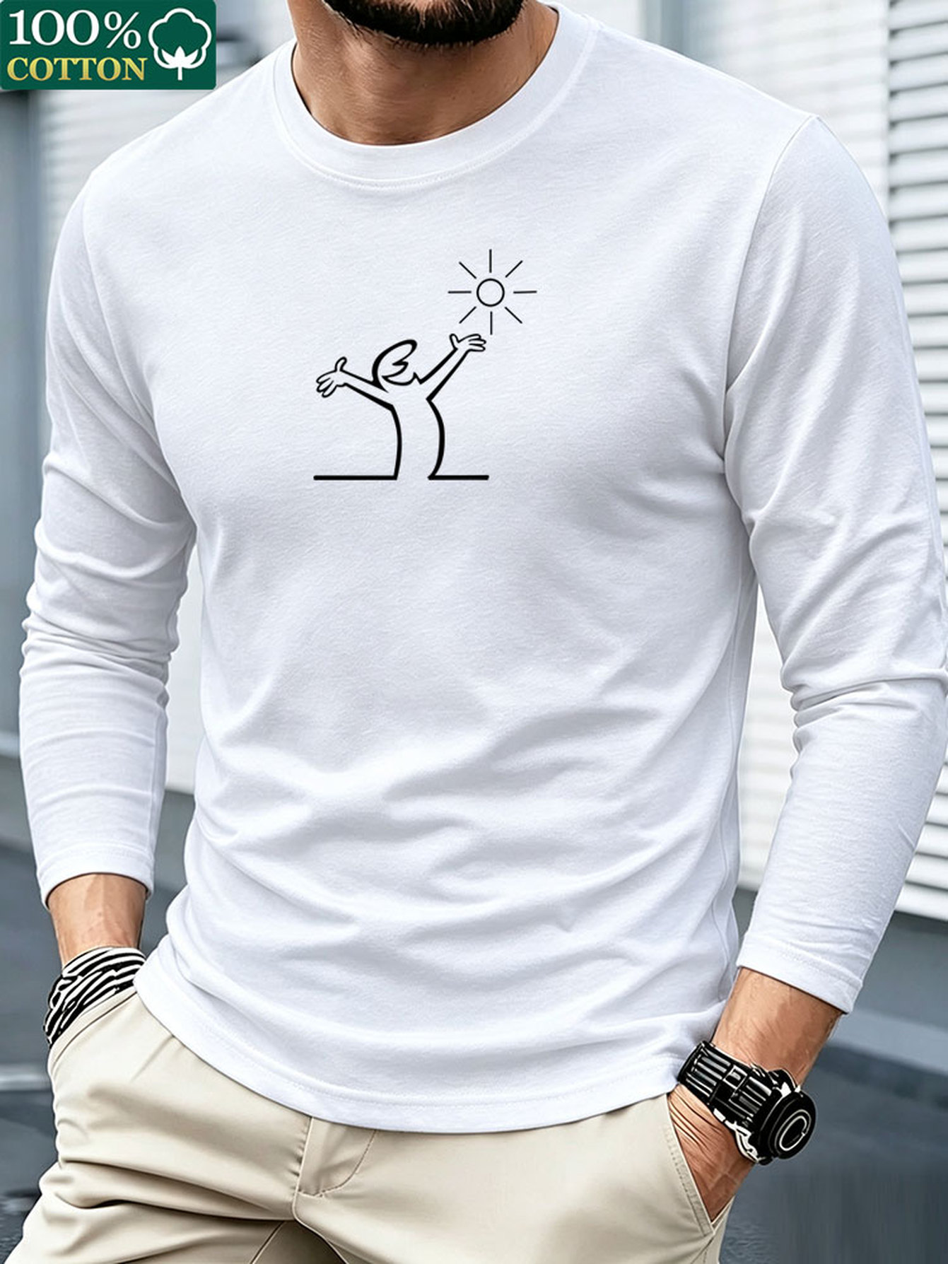 Męska koszulka z długim rękawe – Men'S Fashion T Shirts recenzja i cena