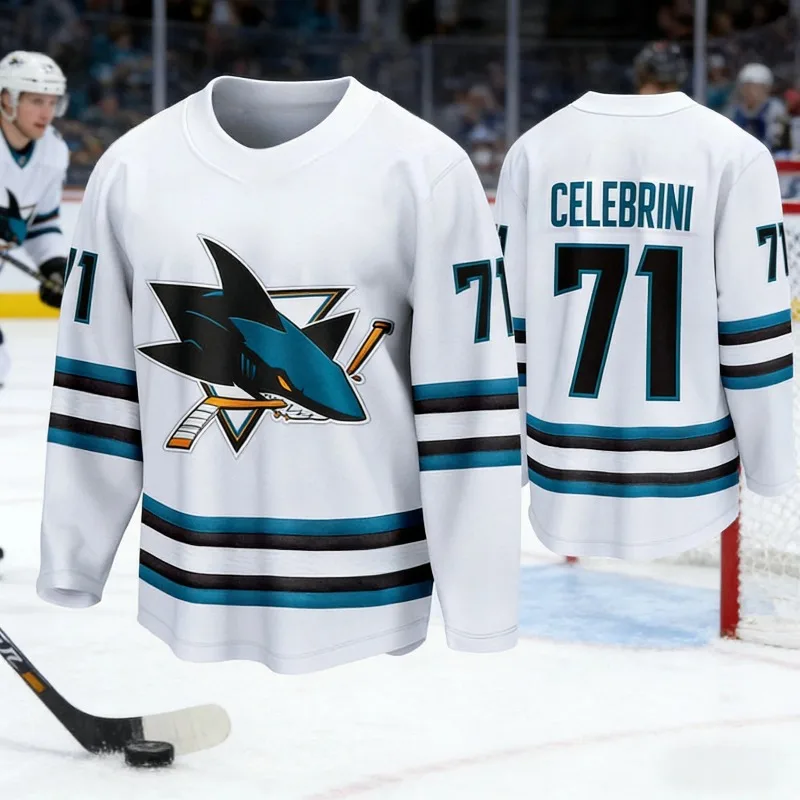 San Jose Sharks, Celebrini # 7 – Mens Fashion Summer recenzja i cena